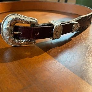 Cowgirl brown leather belt